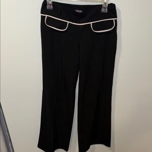 Women’s XOXO Black Dress Pants with White Trim